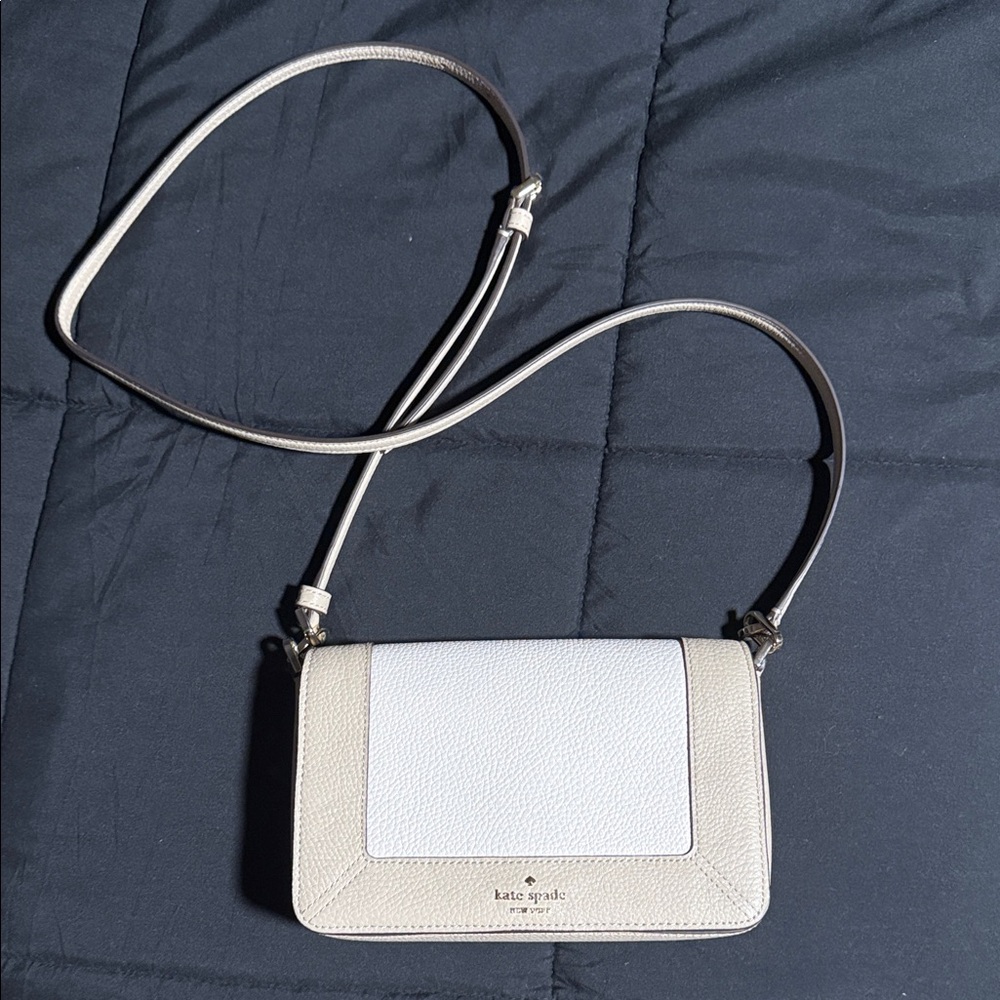 Kate Spade Cream and Tan Crossbody Bag